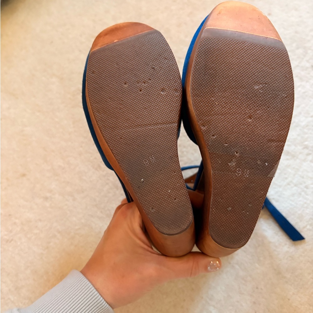 Jeffrey Campbell Blue Suede Heels - Picture 3 of 3